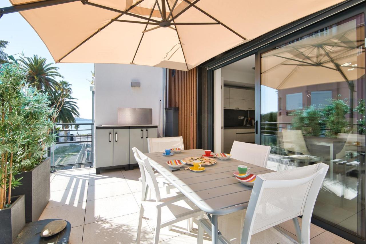 O Fil De L'Eau - Appartement Standing Vue Mer A08 T2 Bandol Bagian luar foto